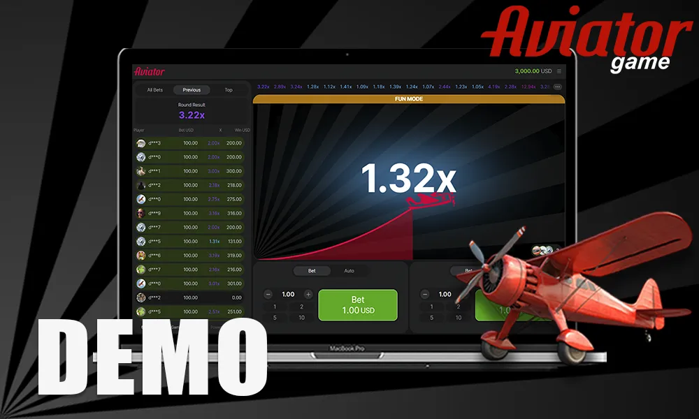 Information about the Aviator demo version, which can be played for free